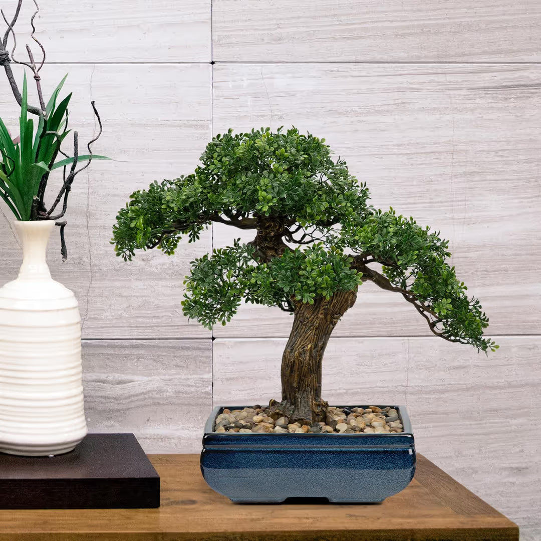 bonsai wohnzimmer Kuenstlicher Bonsai-Baum 41cm gruen pflegeleicht Deko Wohnzimmer Buero –  widim.de