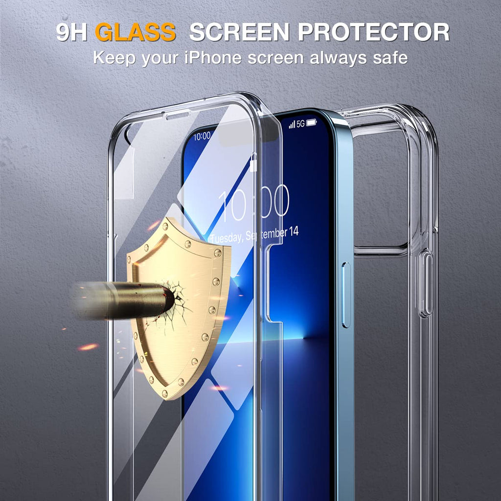 360-Grad-Hülle – iPhone 13 Pro Max, Displayschutzfolie, Transparent