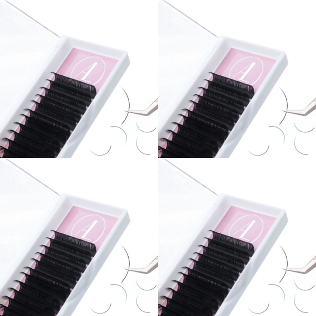 ALLOVE Wimpernverlängerung Classic – 0,07 / C Curl / 15-20 mm Mixed Tray, Volumen