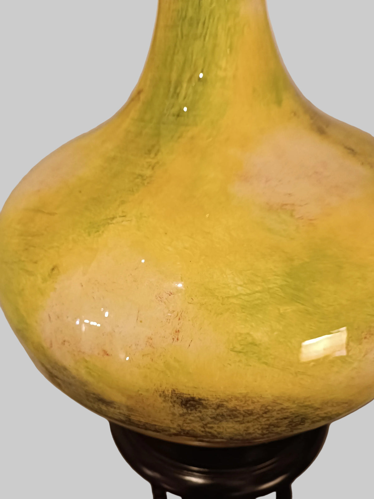 Große Aluminiumvase in Grün und Rosa, 90 cm hoch