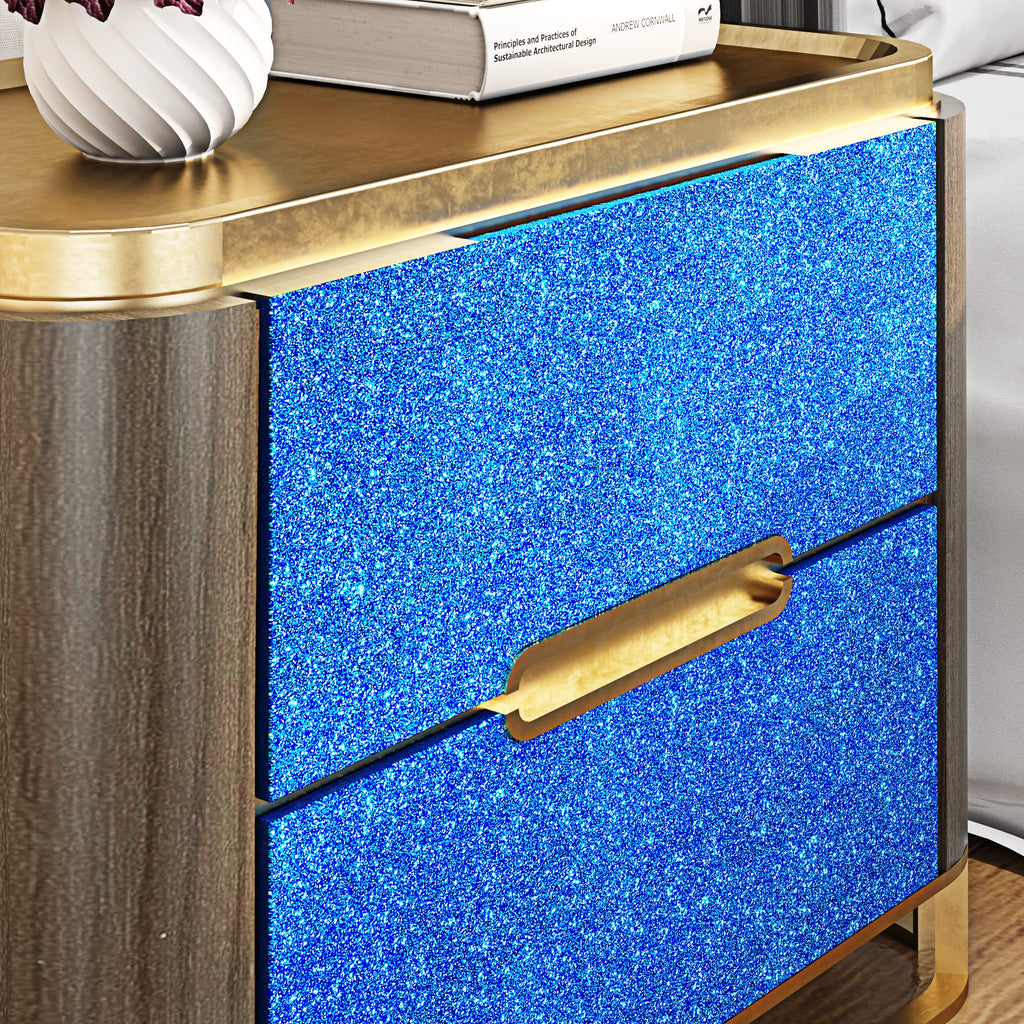 FunStick Glitzerfolie selbstklebend Dunkelblau – Vinyl Klebefolie 40 cm x 6 m