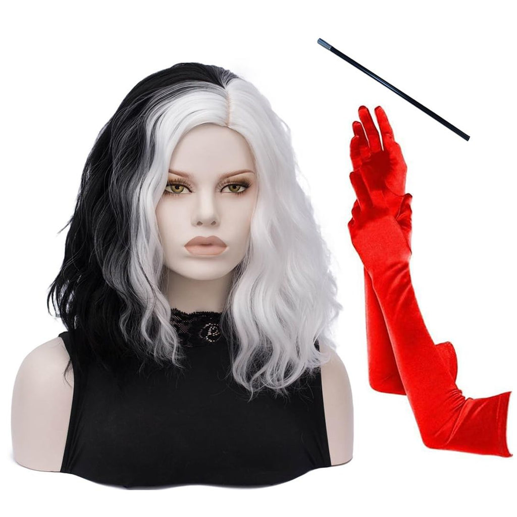 Perücke mit Handschuhe