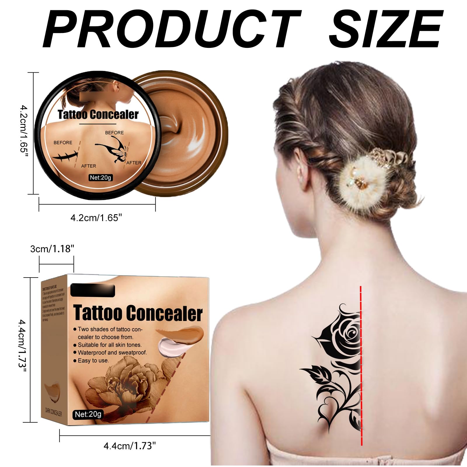 Wasserfester Tattoo Concealer – Dunkle Abdeckung