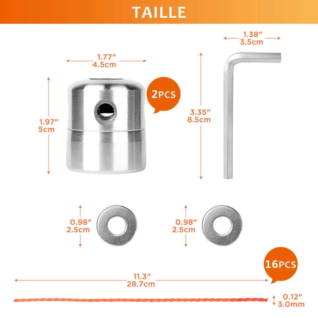 Set Universalkopf für Rasentrimmer