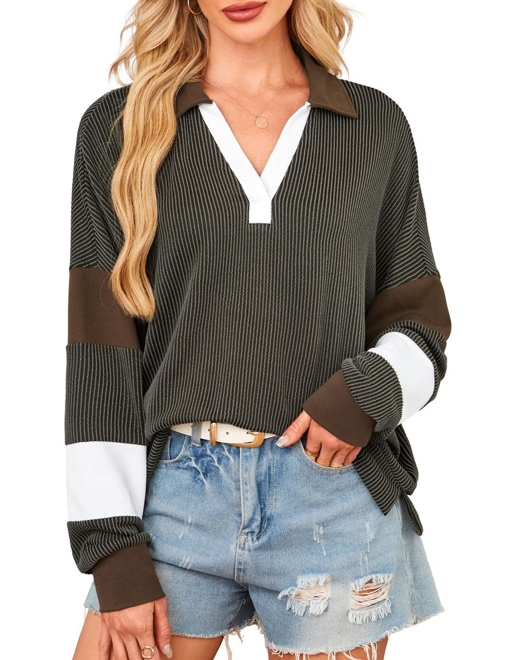 Damen Langarm Pullover