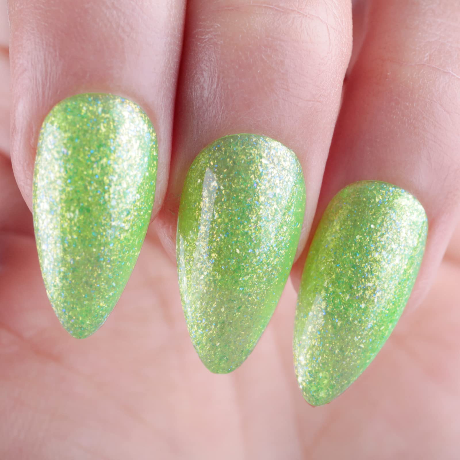 Glitzer-Gel-Nagellack – 15 ml - leuchtend grün