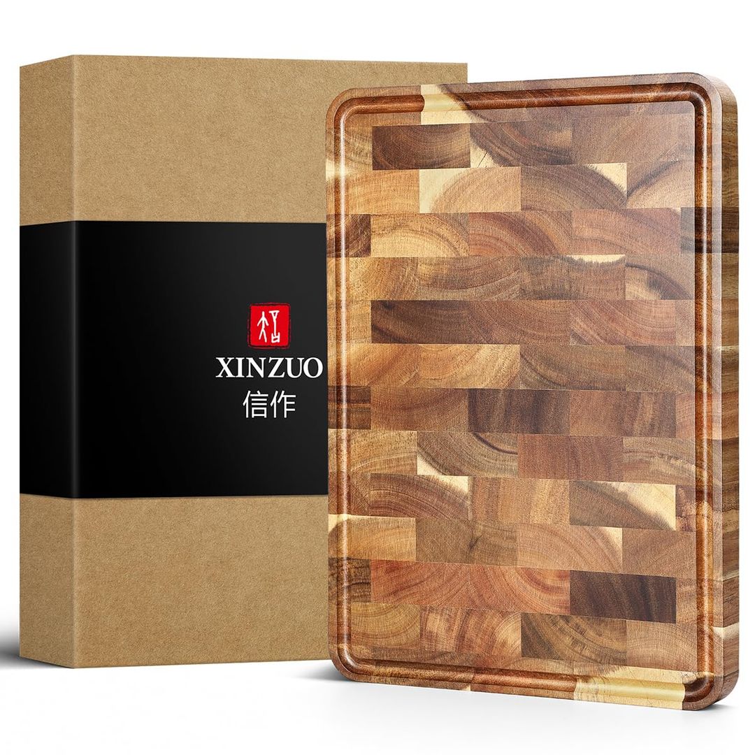 Hirnholz-Schneidebrett Akazienholz – 35x25x2,6cm
