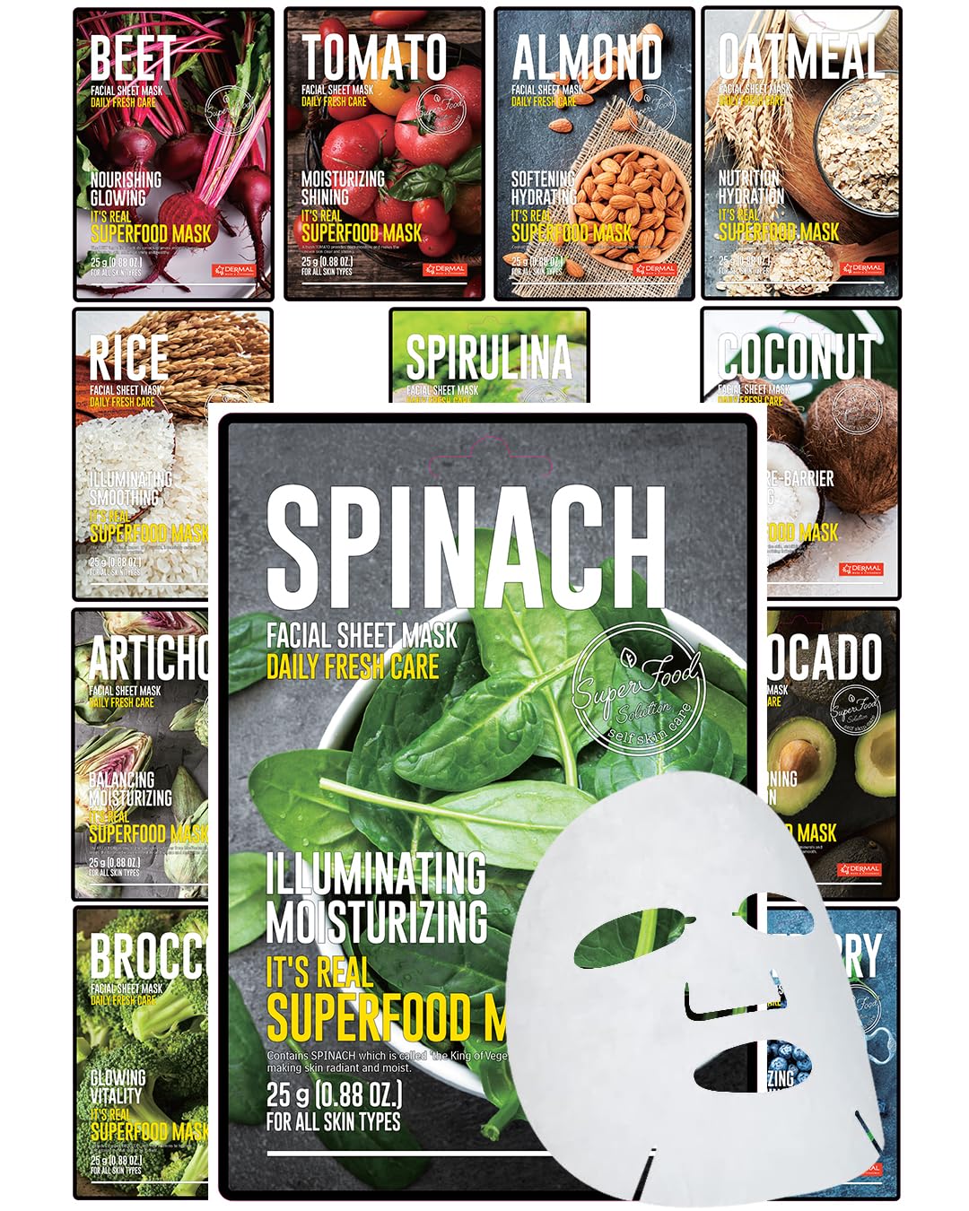 Gesichtsmasken Hautpflege – 12er-Pack