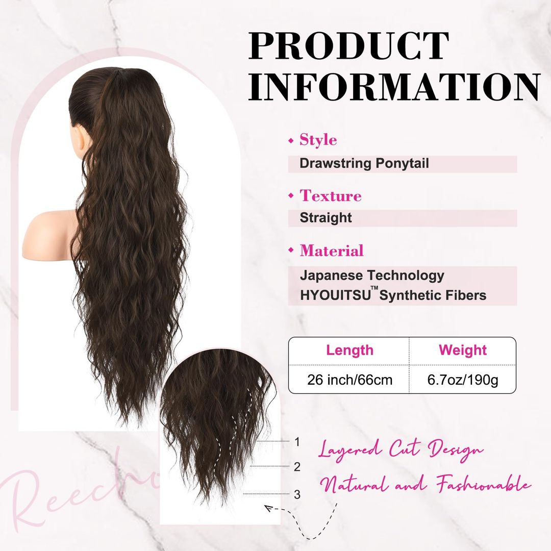 Pferdeschwanz Haarverlängerung 66 cm