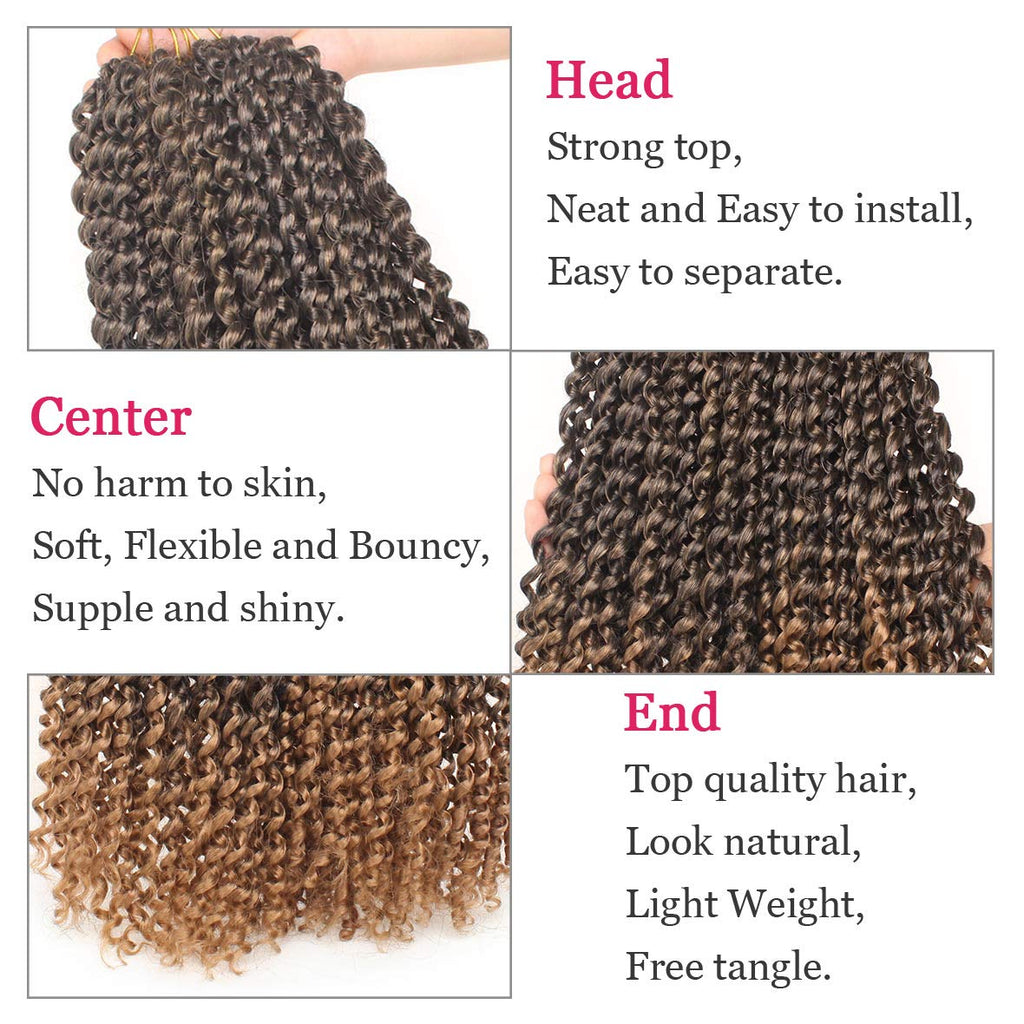 Leeven Kurze Crochet Braids – Faux Locs, Used-Look, Naturschwarz, Haarverlängerungen