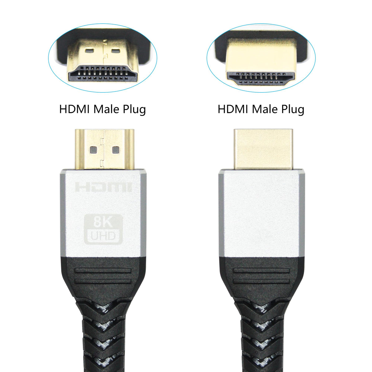 HDMI-2.1-Kabel, 1 m, 8K bei 60 Hz und 4K bei 144 Hz