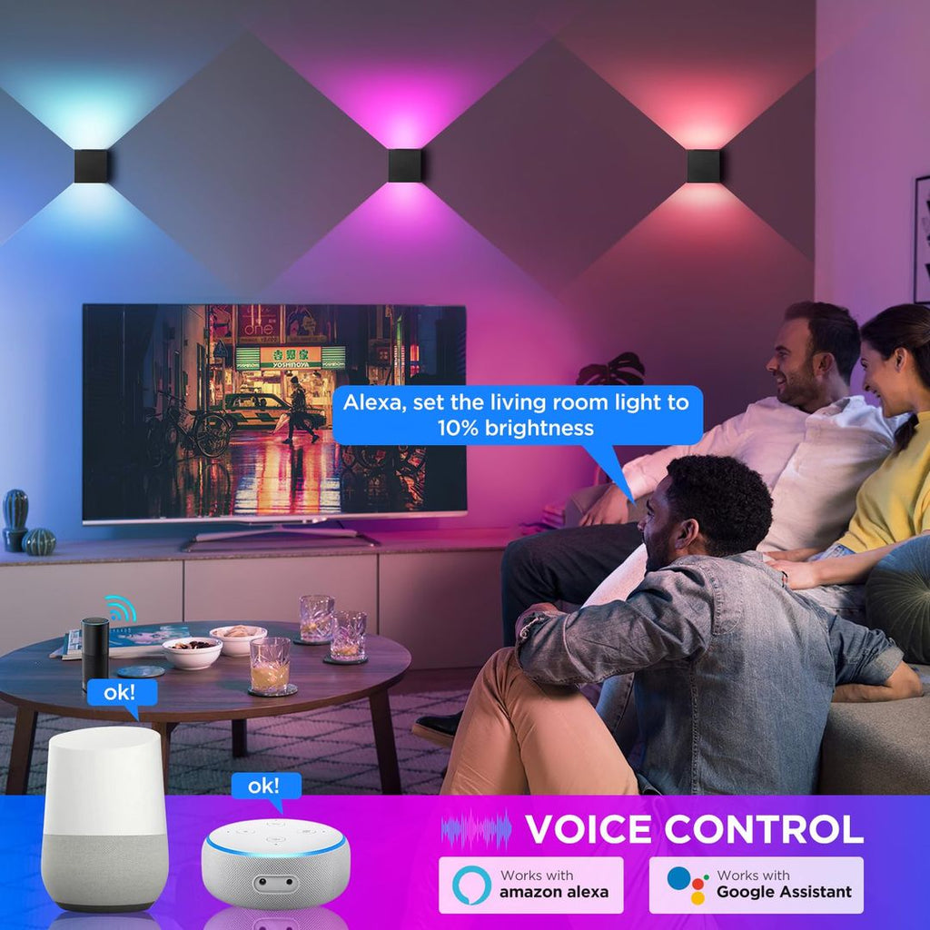 Smart RGB-LED-Wandleuchte mit App-Steuerung
