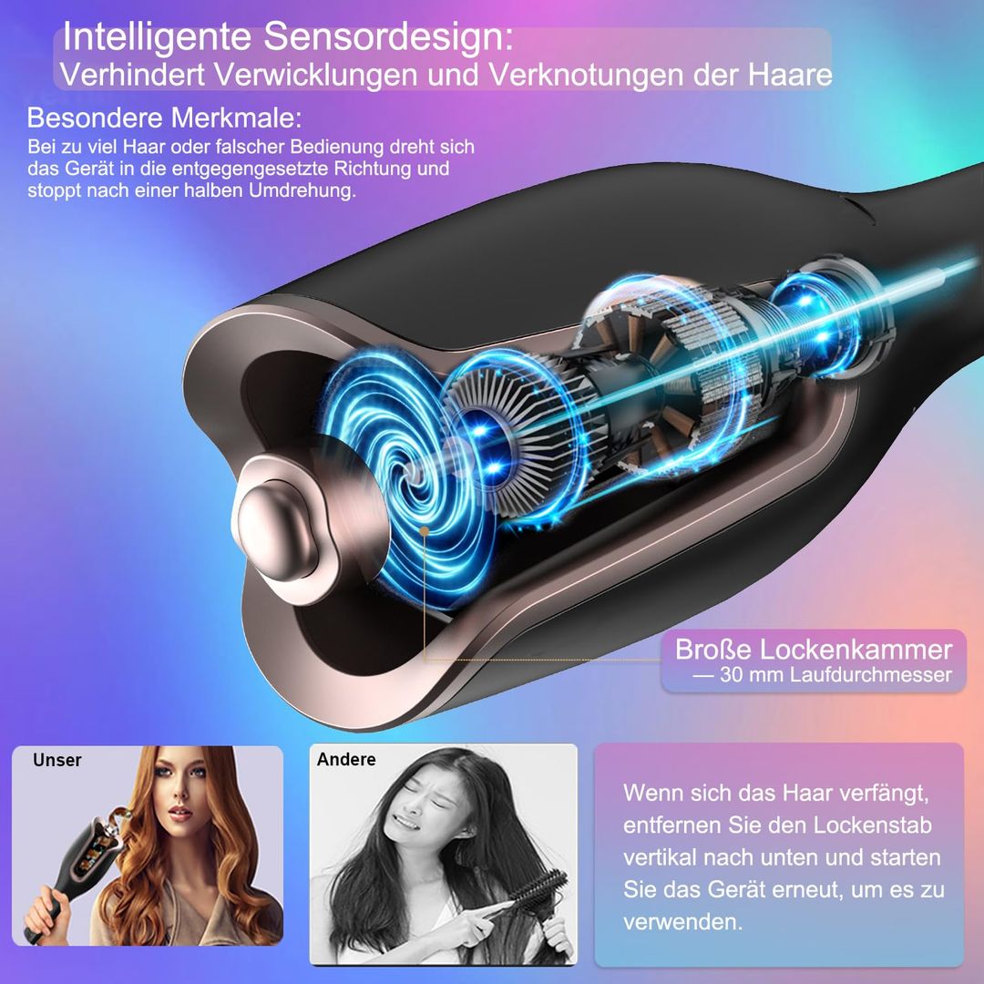 Automatischer Lockenstab für das Haarstyling