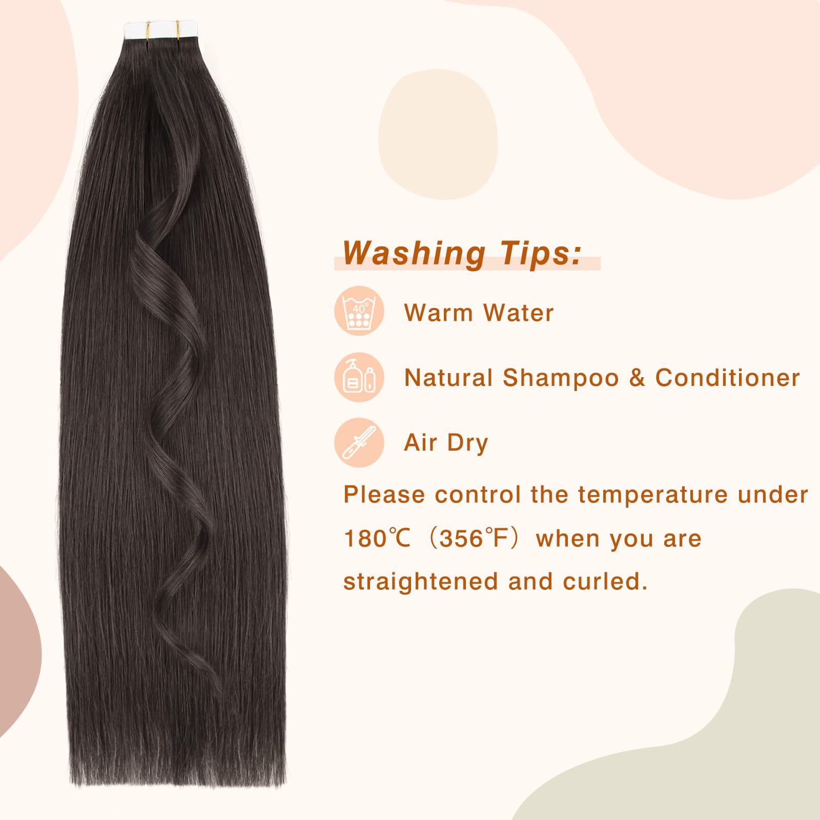 Echthaar Haarverlängerungen 50g 40cm