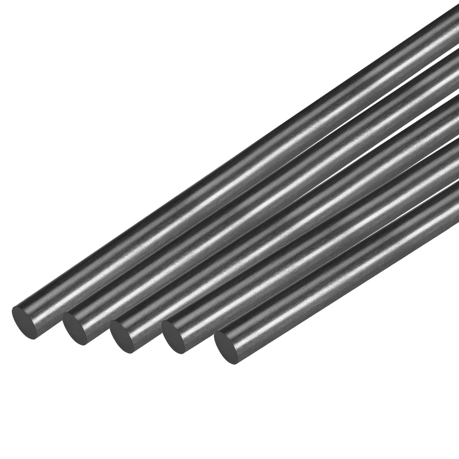 QUARKZMAN Kohlefaserstaebe 10 mm x 500 mm – 5er-Set fuer RC-Flugzeug, Quadcopter und DIY