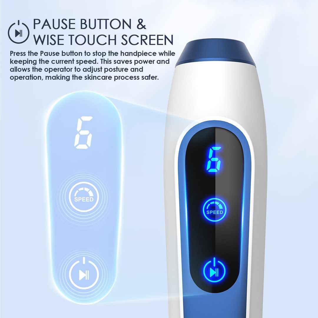 Microneedling-Gerät Kabellos – Touchscreen, 0–2,5 mm Verstellbar, Profi-Mikronadelstift