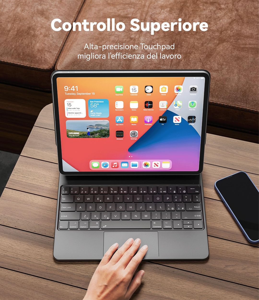 Earto Keyboard iPad Air 13 (M2 2024/M3 2025), iPad Pro 12.9 Keyboard (6/5/4/3 Gen