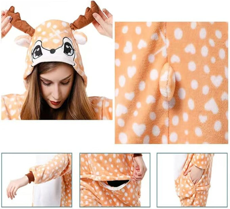 Karneval, Halloween Kostüme und gemütliche Abende, geflecktes Reh