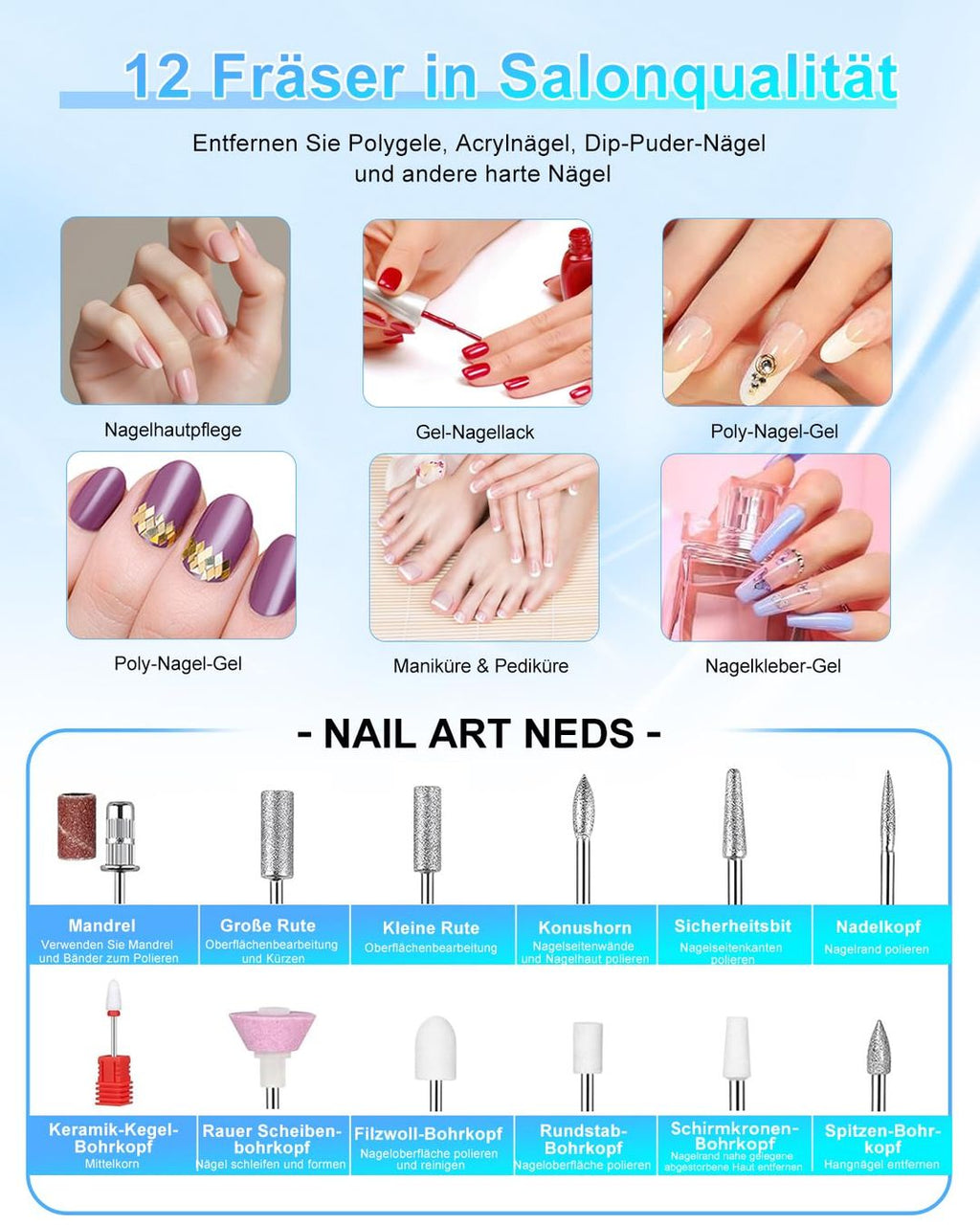 Elektrische Nagelfräse Profi – 45.000 U/min