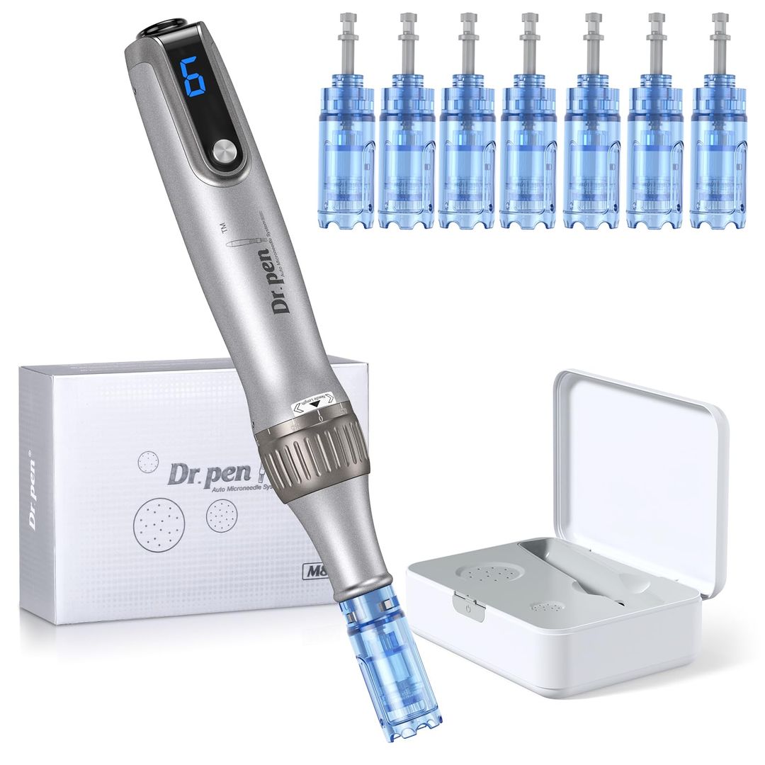 Dr. Pen Ultima M8S Mikronadelstift kabellos mit 7 Patronen – Einstellbare Nadeltiefe