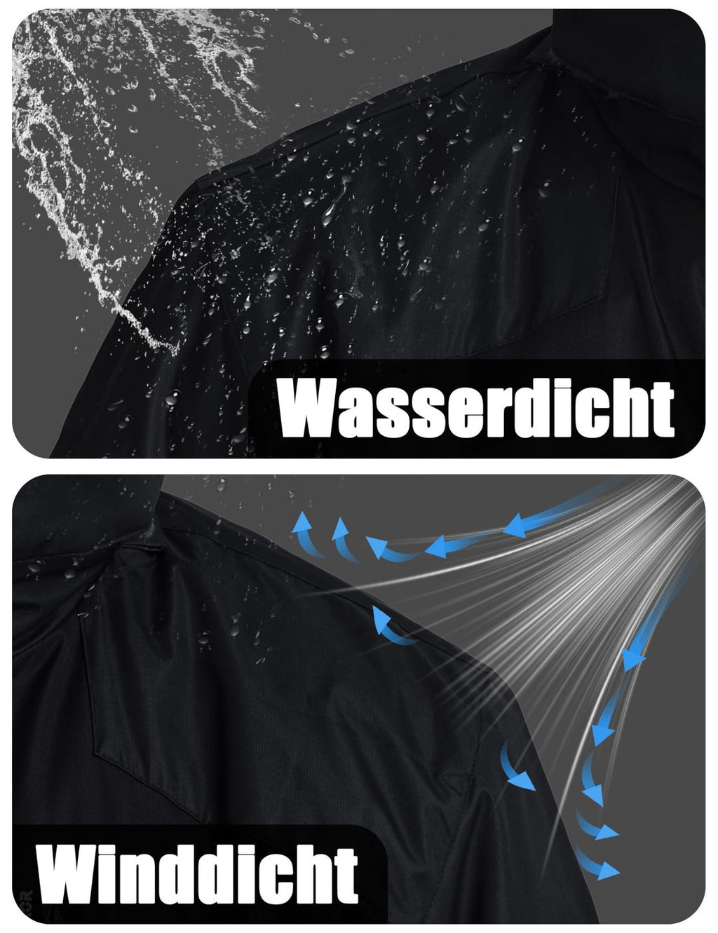 MAGCOMSEN Herren Warme Jacke – Schwarz, 2XL