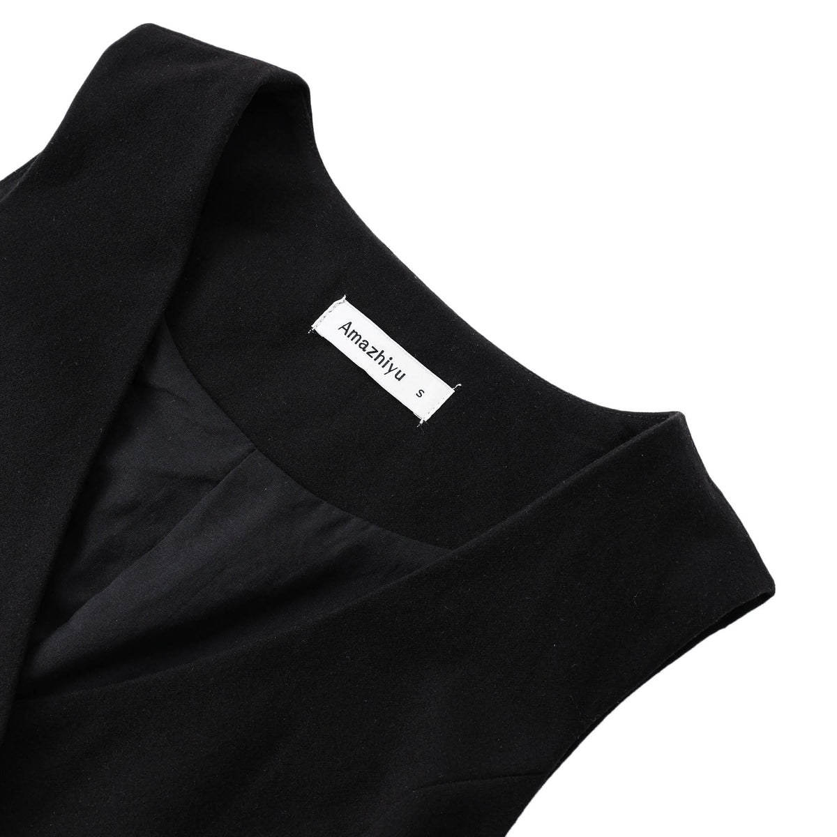 Damen-Wollweste mit V-Ausschnitt und Knöpfen, Slim Fit