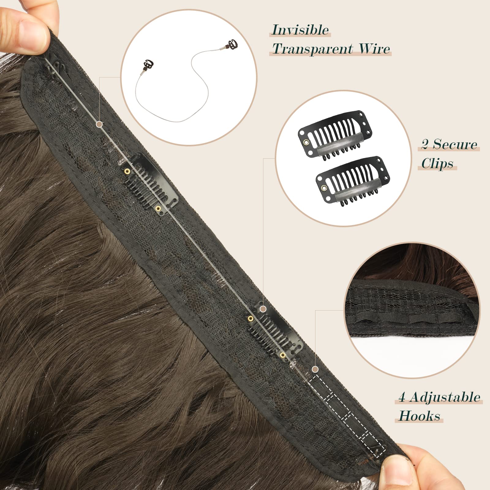 Clip-in Haarverlängerungen  50cm 4 Stück