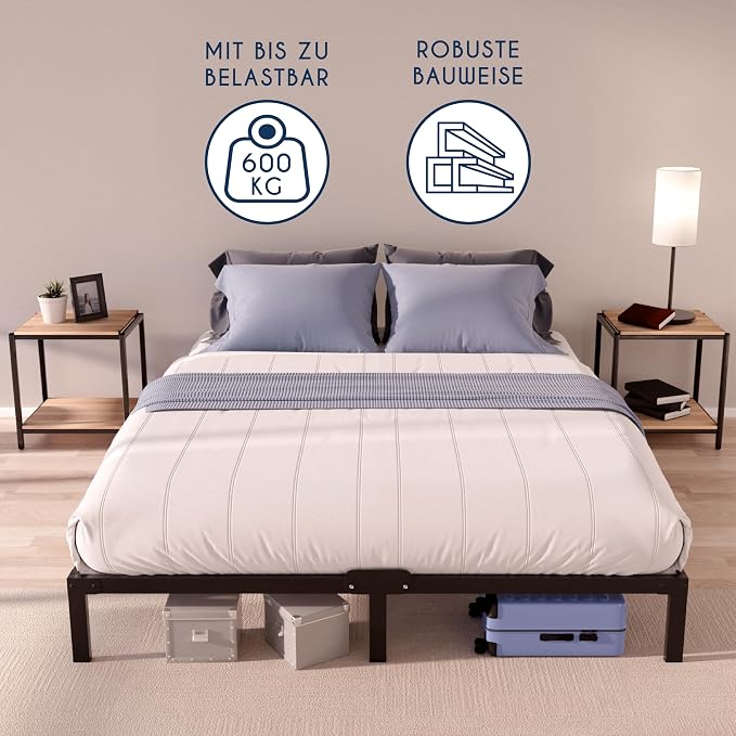 Dreamzie Bett 200x200 mit Lattenrost aus Metall