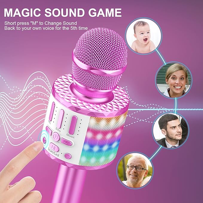 LED-Karaoke-Mikrofon mit Lautsprecher