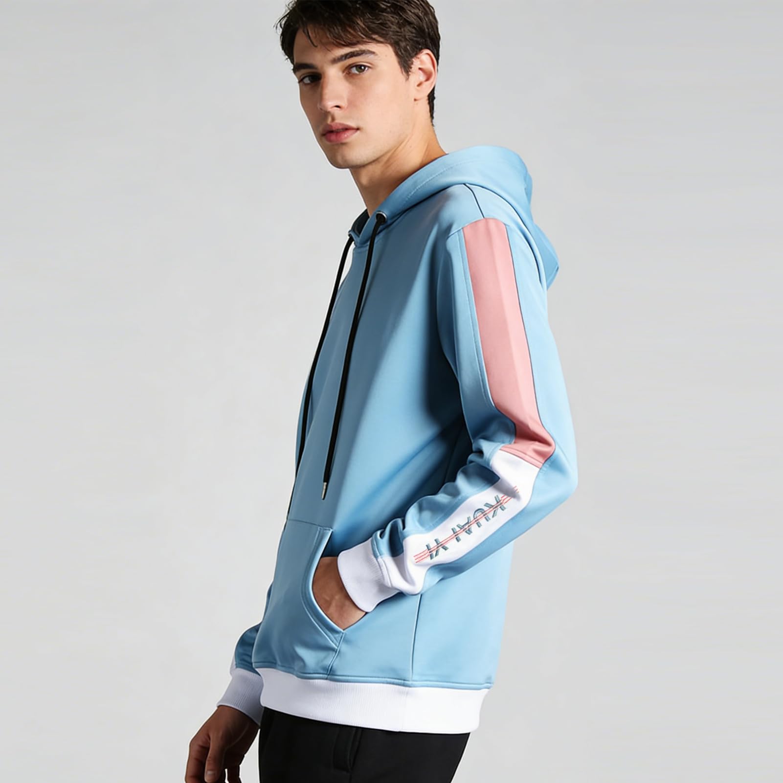 Herren Kapuzenpullover Basic – 100% Baumwolle, Langarm, S–2XL