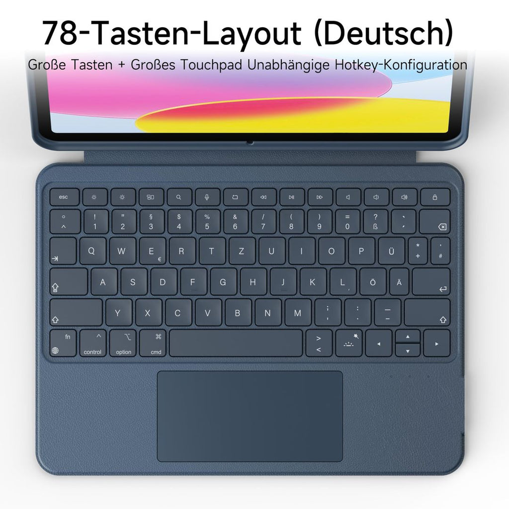 iPad A16 Hülle mit Abnehmbarer Tastatur