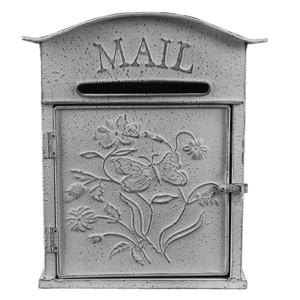 Briefkastenwand Grau, Weiß 26x10x31 cm