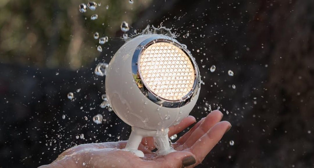 NORBITT 3.0 kabellose LED-Tischlampe in Pilzform, Braun