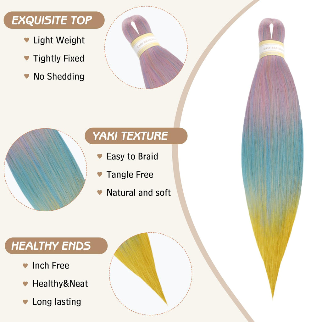 Easy Braids, Flechthaar, 50,8 cm, 8 Packungen