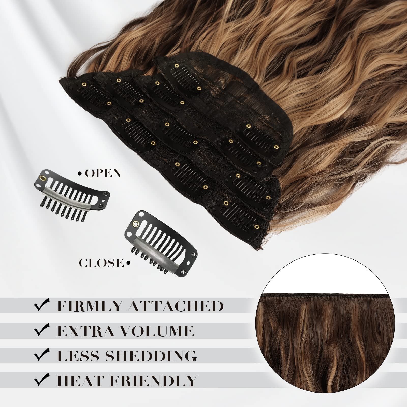 Clip-in-Extensions, 4 Stück, 50 cm