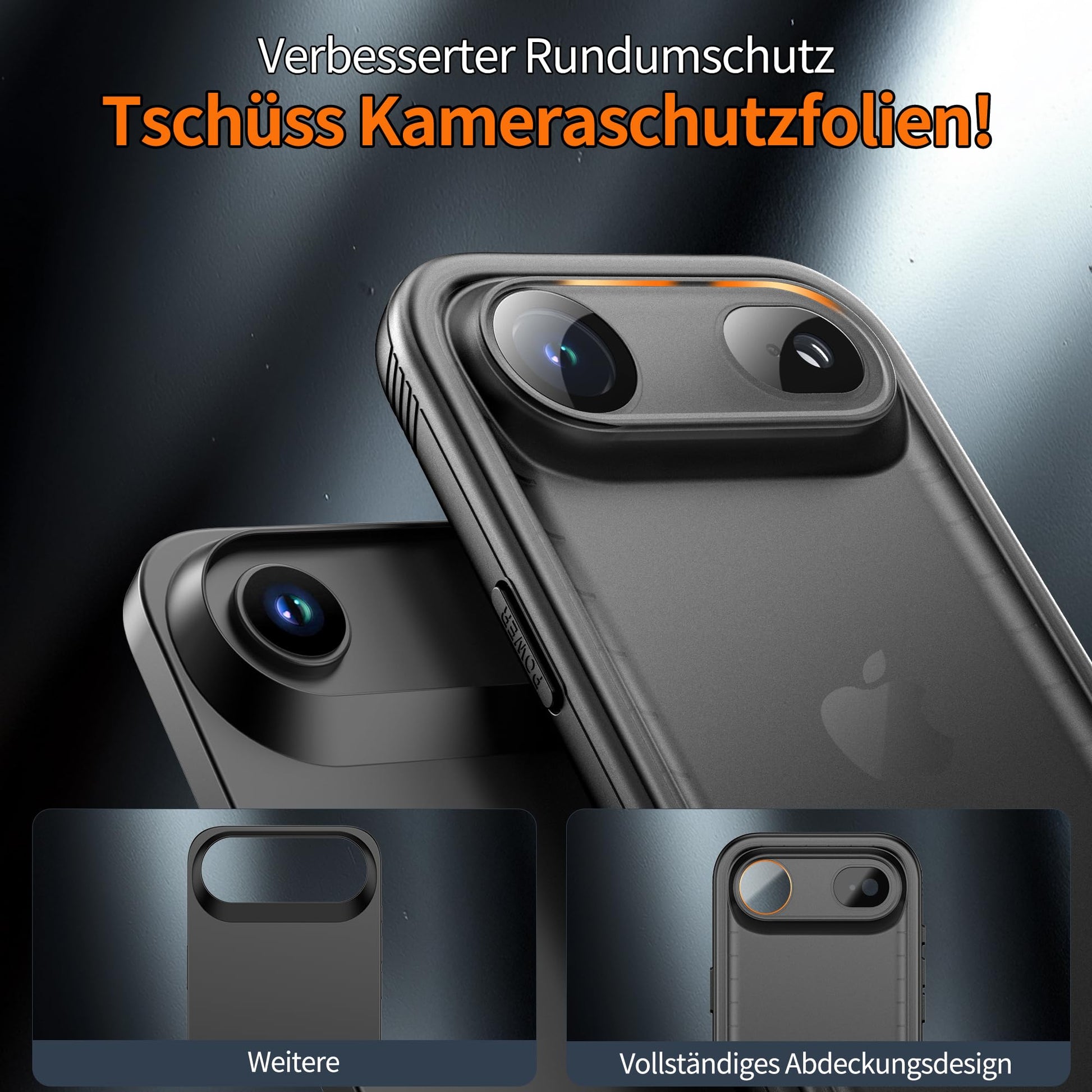 iPhone Air Hülle Military Grade – Wasserdicht, Stossfest, Schwarz