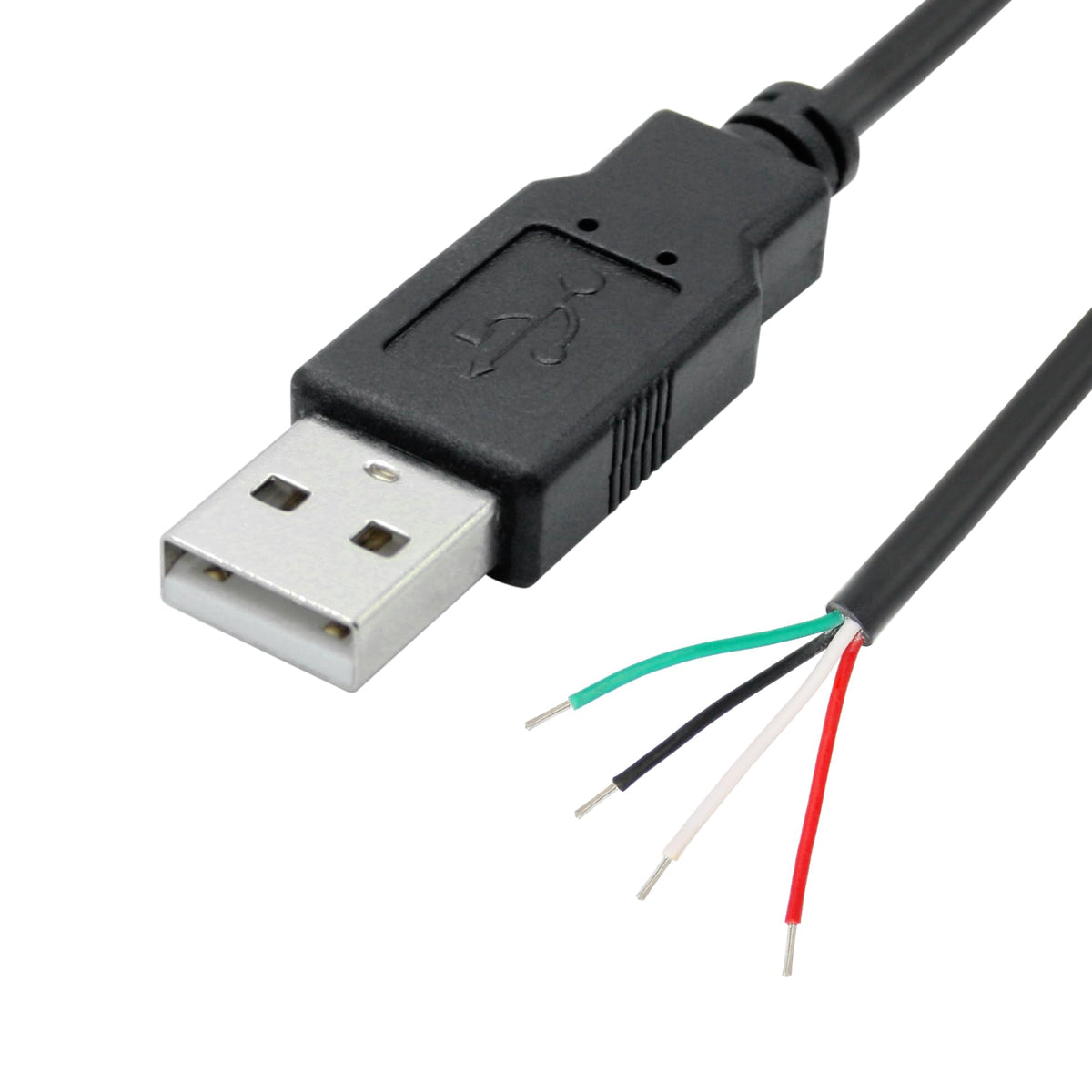 USB-A-Buchse mit offenem Kabelende, 4-polig, 5 V/2 A, ca. 28 cm