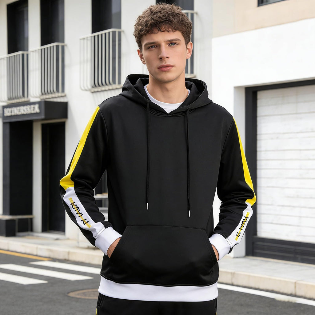 Herren Kapuzenpullover Basic – 100% Baumwolle, Langarm, S–2XL