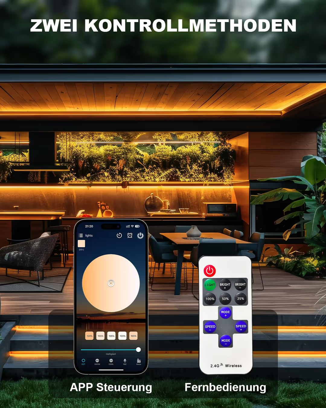 COB LED Streifen 15M IP68