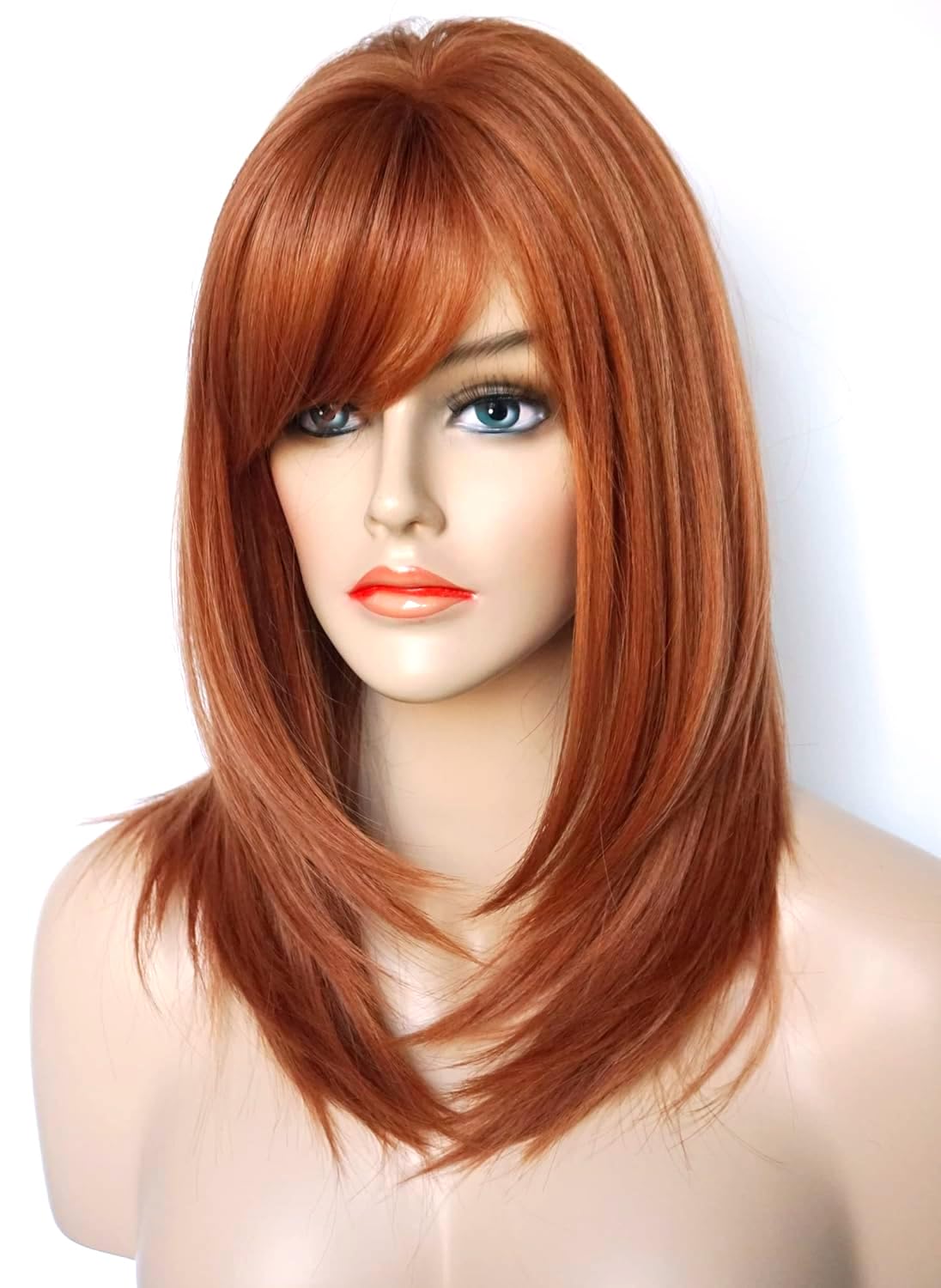 Mittellange Perücke mit Pony 35cm