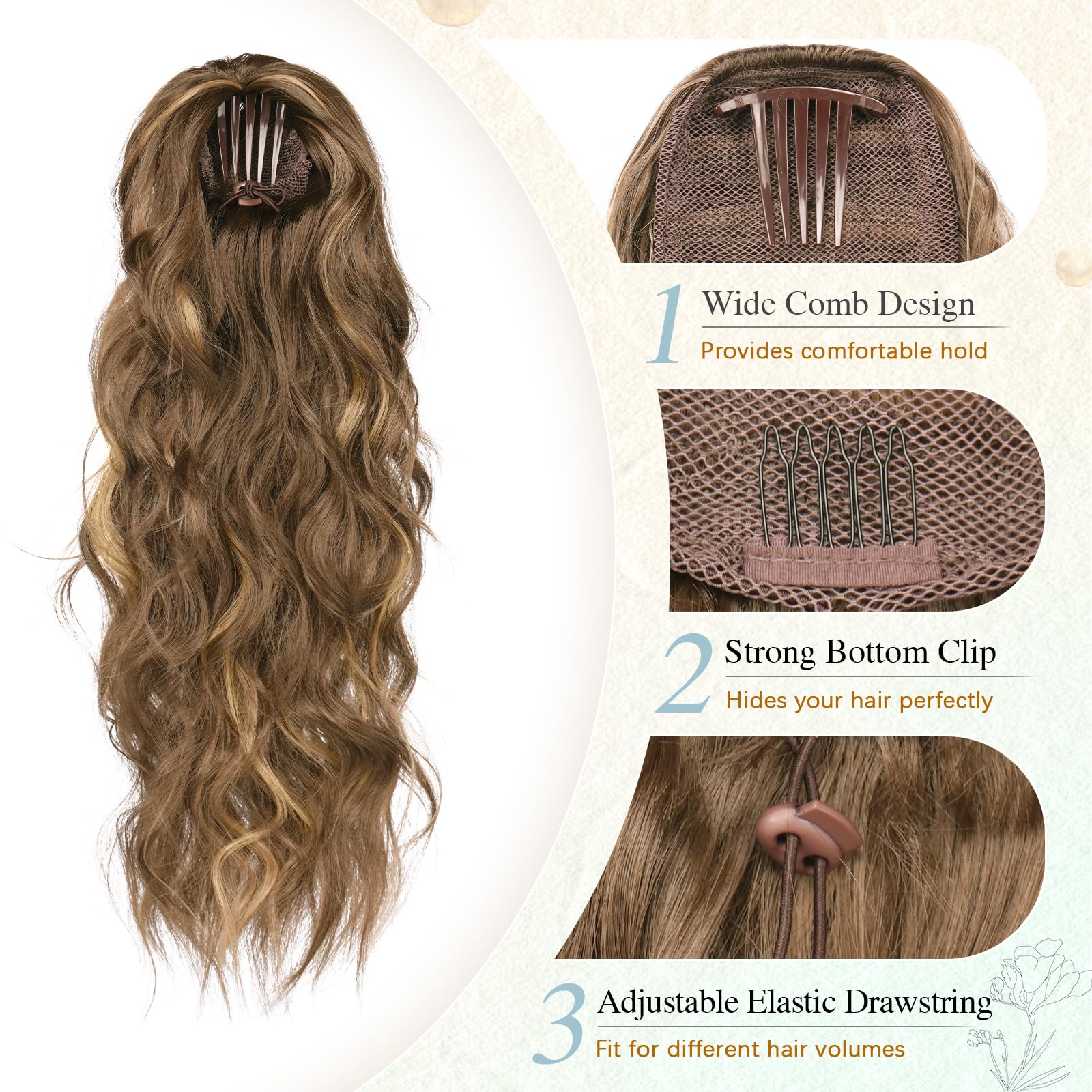 Pferdeschwanz Haarstück 60cm