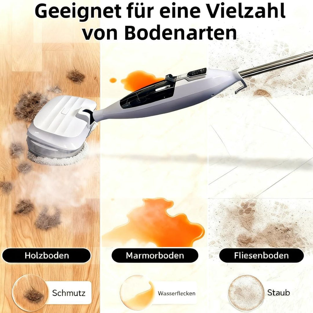 2-in-1 Dampreiniger Mop mit 13 Teile Zubehör
