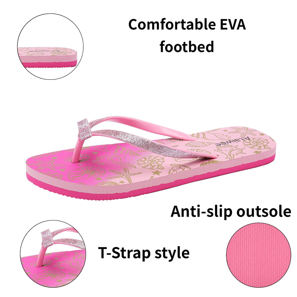 Mädchen Flip-Flops GD Bunt Bedruckt – Strand-Sandalen für Kinder
