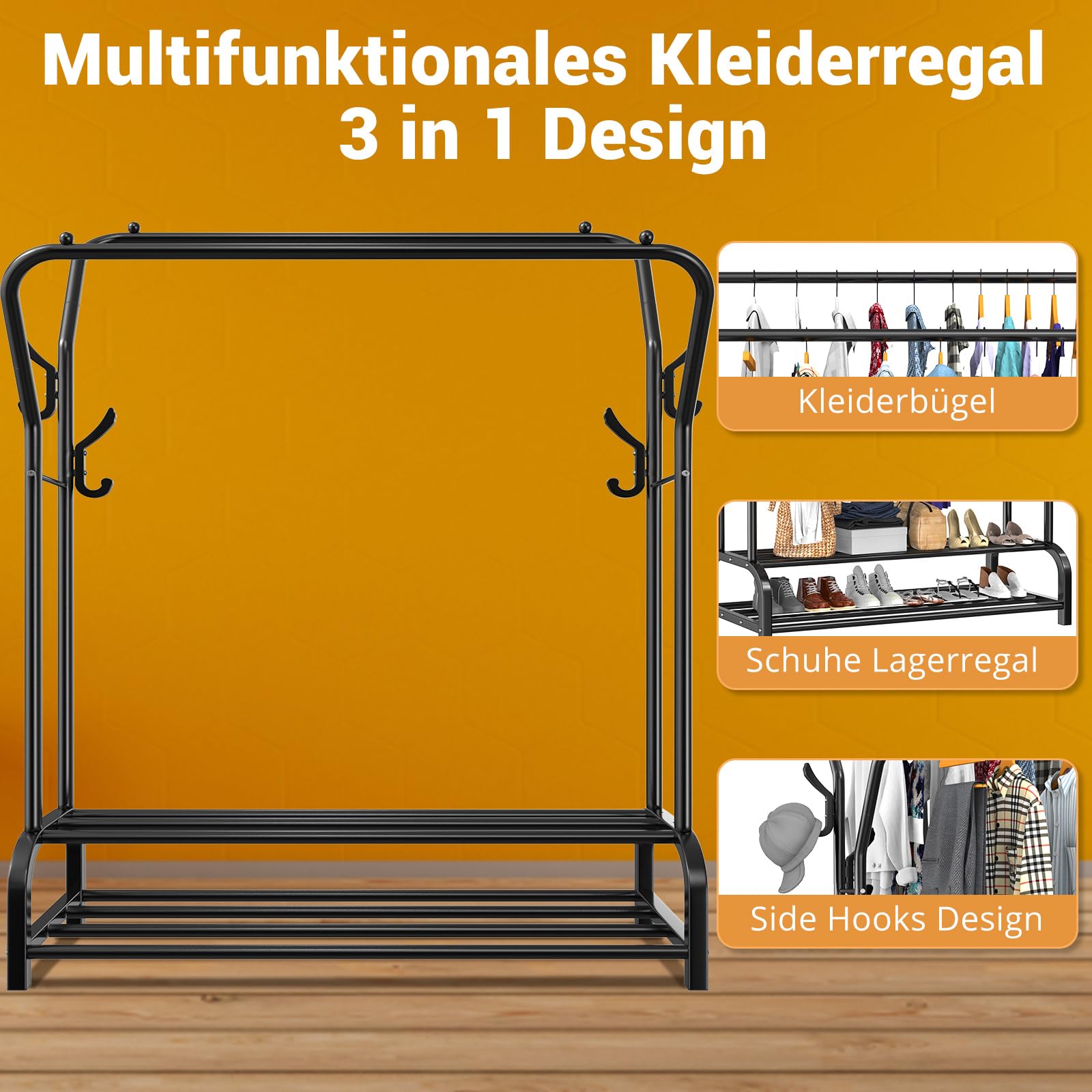 LOEFME Kleiderständer, 110 x 35 x 146 cm