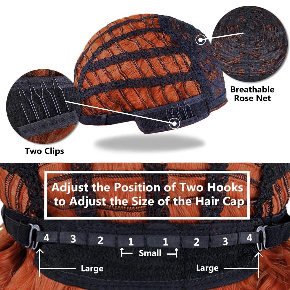 Mittellange Perücke mit Pony 35cm