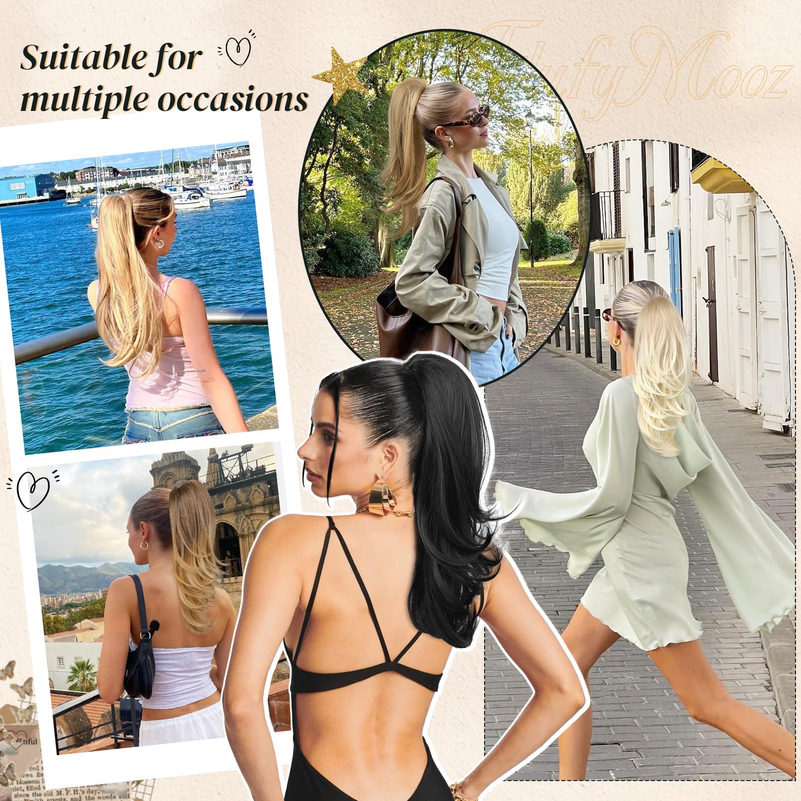 Pferdeschwanz-Haarverlängerung 50 cm