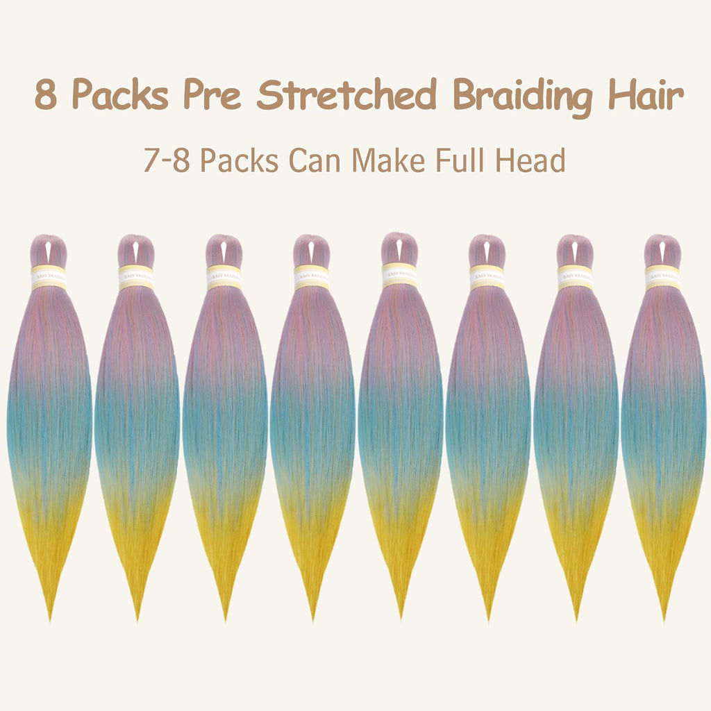 Easy Braids, Flechthaar, 50,8 cm, 8 Packungen