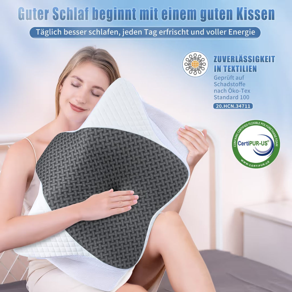 Ergonomisches NackenKissen aus Memory-Schaum