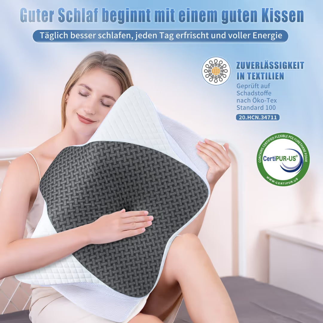 Ergonomisches NackenKissen aus Memory-Schaum