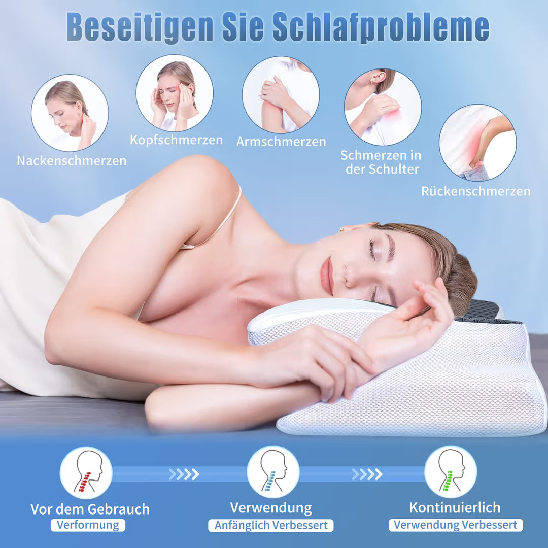 Ergonomisches NackenKissen aus Memory-Schaum